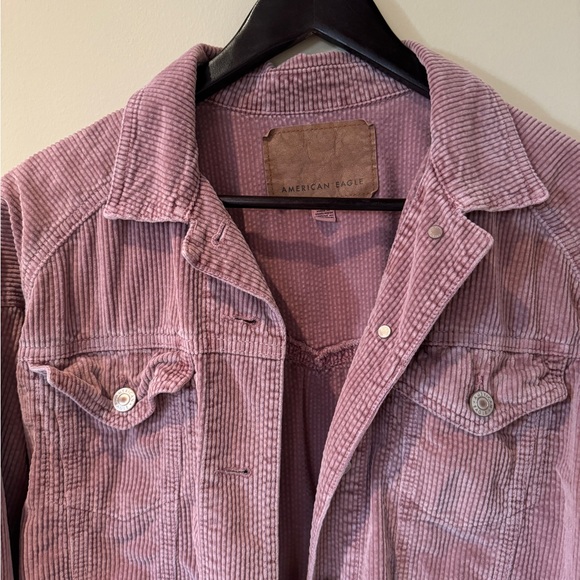 American Eagle Corduroy Pink cropped jacket size small - Picture 6 of 6